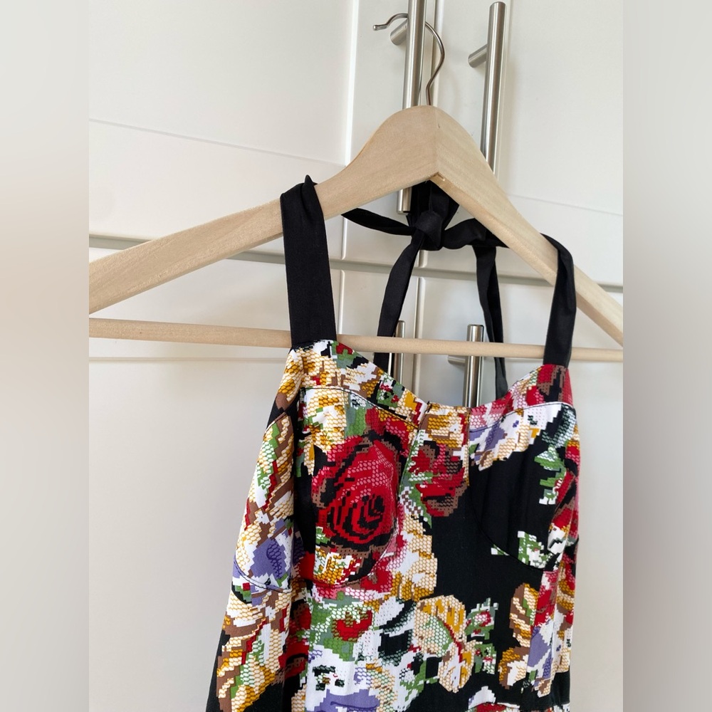 Hearts & Roses Pin Up Halter Lace Up Back Dress - Picture 7 of 9